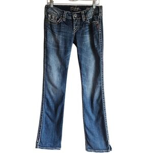 Silver Jeans Slim Bootcut Womens 28x32 Y2K Western‎ Thick Stitch Cowgirl Rodeo